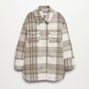 XS-S Mango Oversized Check Overshirt